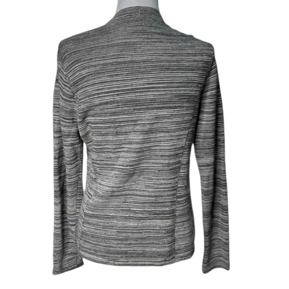 EILEEN FISHER Marled Space Dye Notch Collar Open Front Cardigan Size XS/TP - Picture 3 of 6